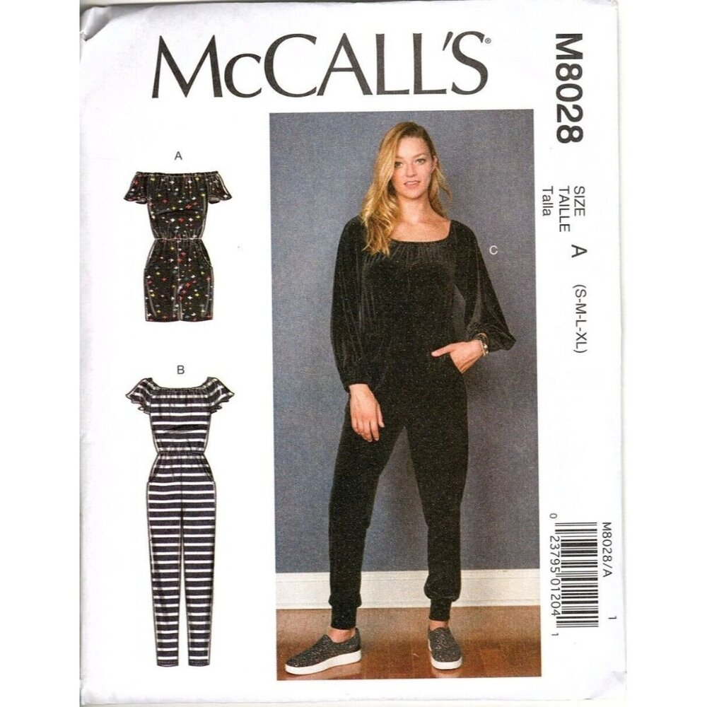 McCall's M8028 Misses S to XL Jumpsuit and Rompers Uncut Sewing Pattern